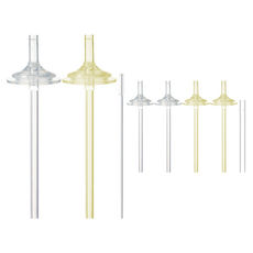 hibee Double Heart適用替換奶瓶吸嘴 2入+簡易吸管 2支+吸管刷組 第2階段, 混色, 3組