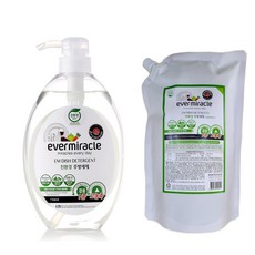 ever miracle 洗碗精高級原裝 750ml + 補充裝 730ml, 1套