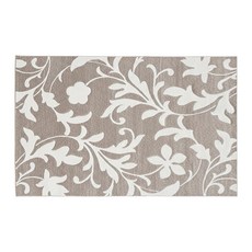 IKEHIKO 玄關地墊 70 x 120cm 米色 防滑耐磨 簡約樹木圖案設計 安全舒適, 1個