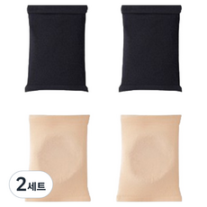 Librika 矽膠腳後跟保護套 黑色 x 2p + 膚色 x 2p 組, 2套