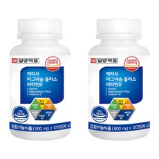 일양약품 액티브 마그네슘 플러스 비타민D, 120정, 2개