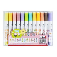 ibis 12色香氛三角螢光筆, 混合色, 1套