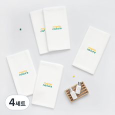 moms nature 嬰幼兒用竹纖維方形布尿布5件組, 簽名, 4套