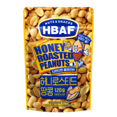 바프 넛츠 앤 스낵스 허니로스티드 땅콩, 120g, 1개