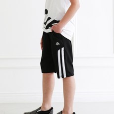 兒童款標誌雙槓運動短褲