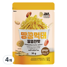 수산곳간 고소한 땅콩을 버무린 땅콩먹태 달콤버터 맛, 30g, 4개