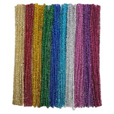 Man Deul Hobby色彩色相裁切毛線鐵絲繩閃亮聖誕樹, 300個, 06 閃光混合