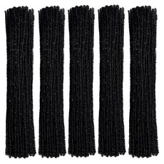 手作愛好 彩色 裁剪 細毛根 毛絨鐵絲繩 亮蔥 聖誕樹, 500個, 02 亮蔥黑