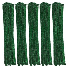 手作愛好 彩色 裁剪 細毛根 毛絨鐵絲繩 亮蔥 聖誕樹, 500個, 01 亮蔥綠
