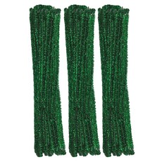 手作愛好 彩色 裁剪 細毛根 毛絨鐵絲繩 亮蔥 聖誕樹, 300個, 01 亮蔥綠