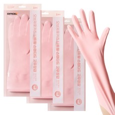 브릭글로 안찢어지는 니트릴 고무장갑, 베이비핑크, 대(L), 3세트