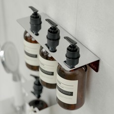 EBIN Caddy Design Ocoribin不鏽鋼304浮空分配器支架 3格 CDOD03, 鉻銀, 1個