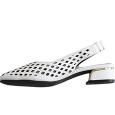 단골언니 여성용 금장굽 펀칭 루비아 슬링백