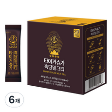 타이거슈가 흑당밀크티, 20g, 20개입, 6개
