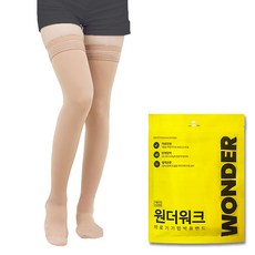 원더워크 의료용 압박용밴드 발막힘 베이지, 1개, 허벅지형