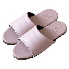 TAIWAN SLIPPER 台灣犀利趴 兒童簡約皮質拖鞋, 柔霧粉, 1雙