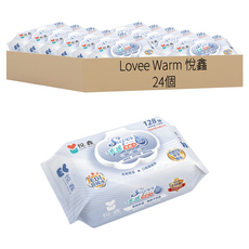 Lovee Warm 悅鑫 super水感濕紙巾, 1入, 24包