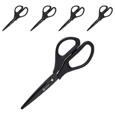 WHASHIN 738 3D 塗層剪刀, 5個, 黑色