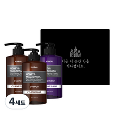 쿤달 생일선물세트 일랑일랑향 A타입 샴푸 2개 + 트리트먼트, 4세트