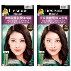 Liese 莉婕 頂級涵養髮膜染髮霜, 5 自然棕, 2盒