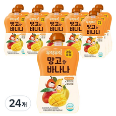 2ucareS 茁壯水果泥 芒果與香蕉 7入, 芒果+香蕉混合口味, 24個, 100g