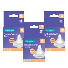 Lansinoh 蘭思諾 Natural Wave替換奶嘴, F號(6~12個月), 3組