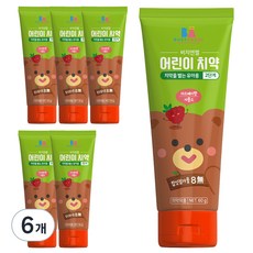 비지엔젤 저불소 어린이치약 2단계, 60g, 6개