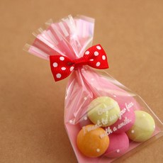 도트 리본 타이, 레드, 100개