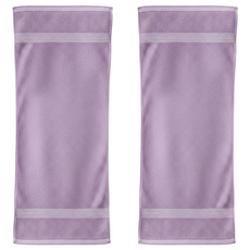 小麥購物 純棉浴巾 C108 平紋款 96g, 丁香紫, 2條