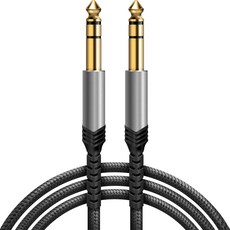 홈플래닛 5.5 to 5.5 TRS 오디오 케이블, 블랙, 1개, 1.5m