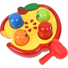 小津玩具新款蘋果毛毛蟲錘套裝DF6938, 混合色