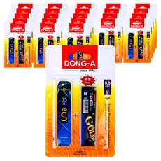 DONG-A NEWELL XQ-S 自動鉛筆芯 B + Gold 302 自動鉛筆芯 B 套組, 0.5mm, 24個