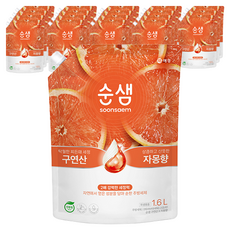 순샘 구연산 자몽향 주방세제 리필, 1.6L, 20개