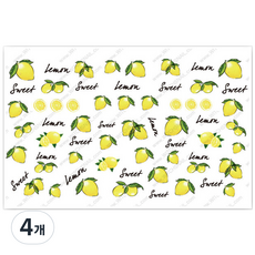 Witches Nail 插畫水轉印指甲貼, 檸檬好酸, 4個