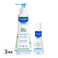 무스텔라 이드라 베베 바디 로션 300ml + 젠틀 클렌징 젤 50ml 세트, 3세트