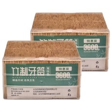 竹木牙籤 雙尖頭 特惠裝, 3600支, 2盒