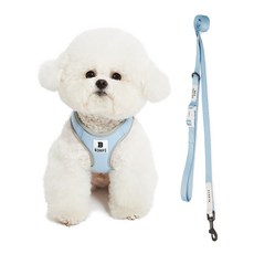 Bennys 寵物胸背帶+牽繩 1.5m, 天藍色, 1組