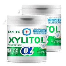 LOTTE 樂天 XYLITOL Alpha木醣醇原味口香糖, 86g, 2個