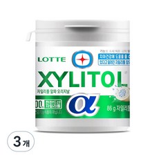 롯데 자일리톨 알파 오리지날, 86g, 3개