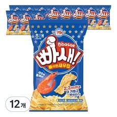 해태제과 빠새 빠삭한 새우, 60g, 12개