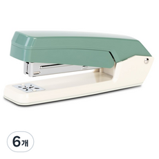 deLi 得力 粉彩雙色旋轉式訂書機 0434, 6個, 綠色
