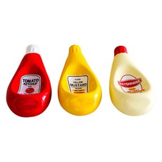 Belle Design 迷你醬料碗3件組 S243, 1套, 番茄醬, 美乃滋, 芥末醬