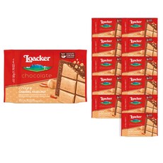 Loacker 萊佳哈斯 巧克力脆片焦糖榛果, 12個, 50g