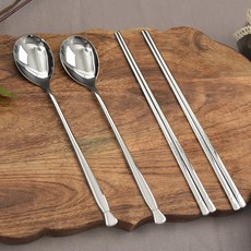 Williv 316L 外科鋼優質餐具套組 Charmant, 2入勺+2雙筷子, 銀色