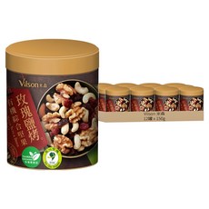 Vilson 米森 玫瑰鹽烤 有機綜合堅果, 150g, 12罐
