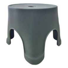 北歐風板凳，塑膠材質，[大號]，灰色, 綠色, 1個