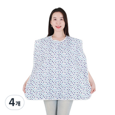 Clean Uniform 成人防水頸掛式圍兜, 藍色草莓, 4個