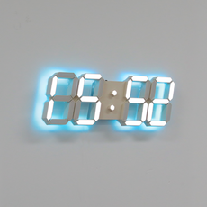 로이레트니 온도 습도 공기질측정 LED 알람 무선리모컨 인테리어 무타공벽시계 3.3m, 크림 백라이트