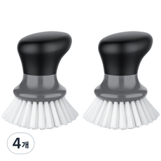 미스터시가 다용도 손잡이형 그립 세척 솔, 블랙, 4개