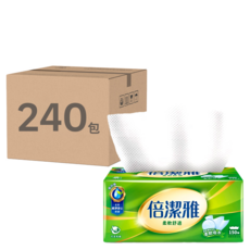 倍潔雅 抽取式衛生紙, 150張, 240包